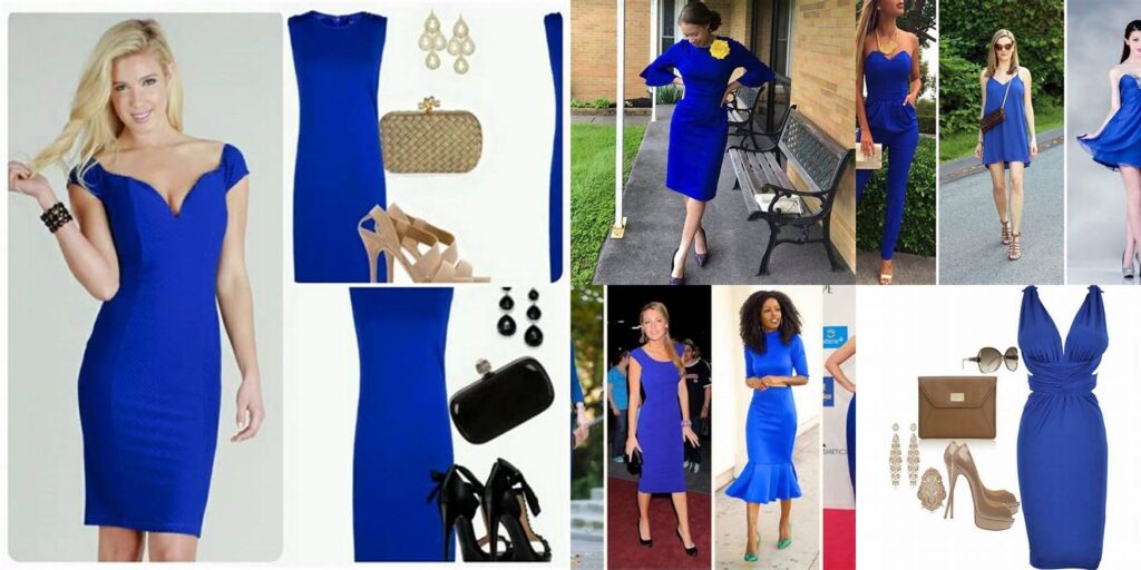How to accessorize a royal blue dress